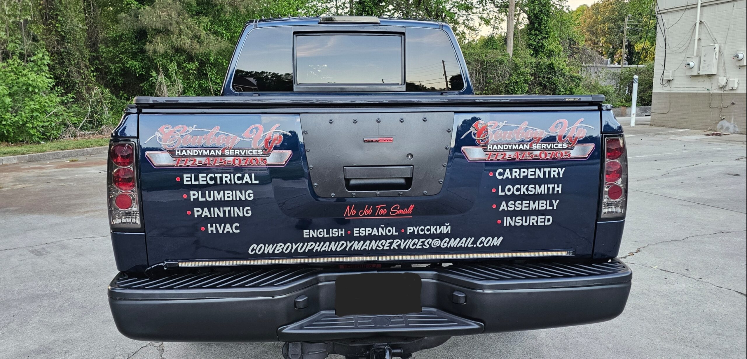 Cowboy Up Handyman Services Truck